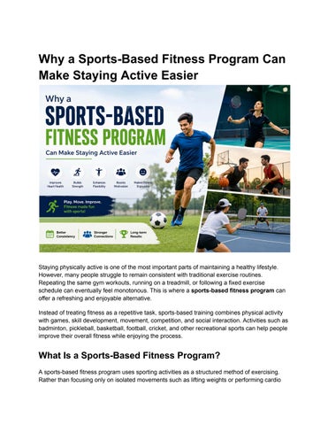 Sports-Based Fitness Program