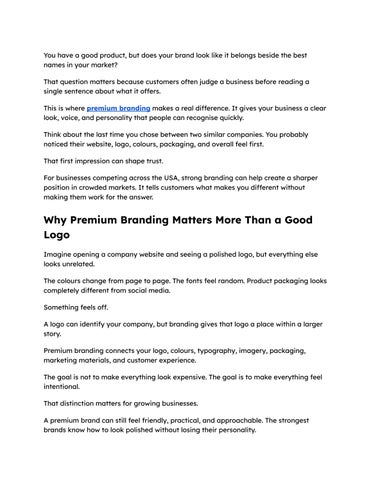 What Is Premium Branding_ A Practical Guide to Building a Brand People Remember in the USA