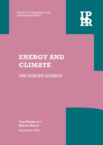 The Europe agenda: Energy and climate