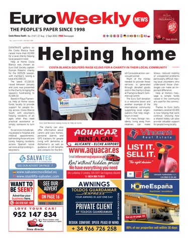 Costa Blanca South 27 Aug – 2 Sep 2026 Issue 2147