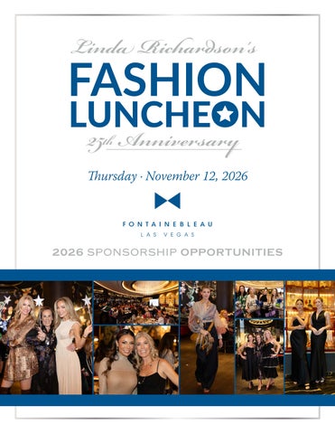 Linda Richardson's Fashion Luncheon | 25th Anniversary Sponsorship Opportunities 
