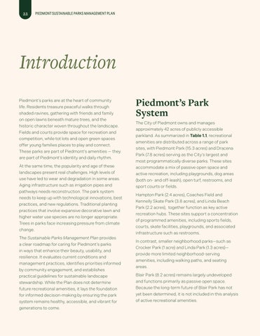 Piedmont Sustainable Parks Management Plan 第 22 页