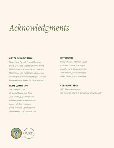 Piedmont Sustainable Parks Management Plan 第 3 页