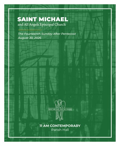 AUG. 30 | 11 AM Contemporary Worship Bulletin