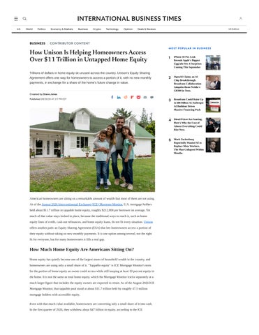 How Unison Is Helping Homeowners Access Over $11 Trillion in Untapped Home Equity