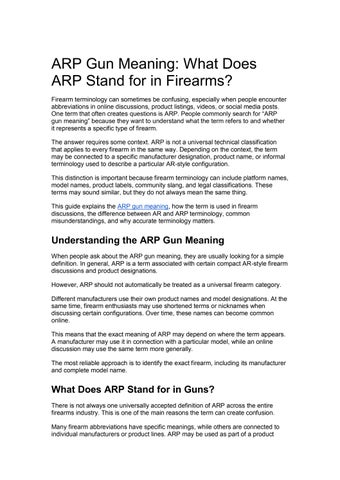 ARP Gun Meaning