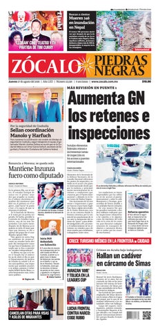 Piedras Negras 27 de agosto de 2026