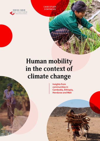Human mobility in the context of climate change: Case study synthesis