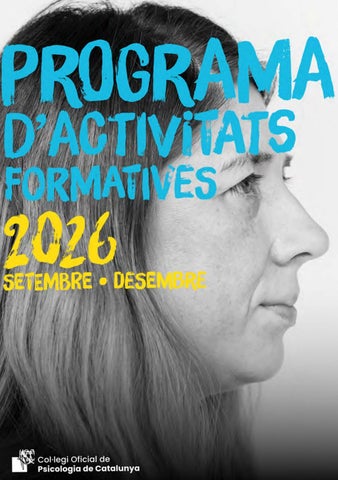 Programa d'activitats formatives de setembre a desembre de 2026
