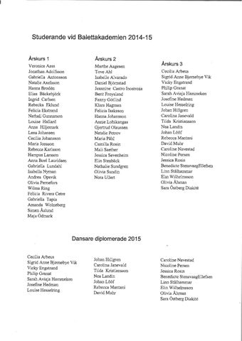 Balettakademiens arkiv 2014-2015