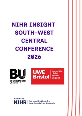 NIHR INSIGHT SOUTH-WEST CENTRAL CONFERENCE 2026