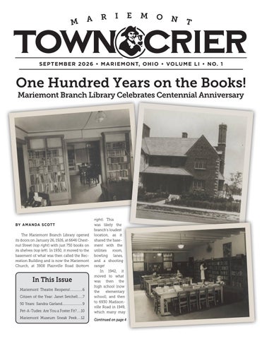 Mariemont Town Crier, September 2026, Vol. LI, No. 1
