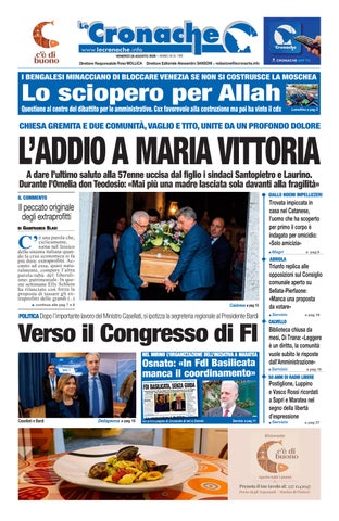 Cronache del 28 agosto 2026