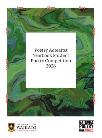 Poetry Aotearoa Yearbook student poetry competition 2026 reader