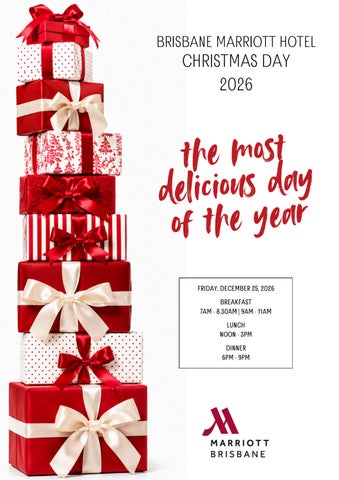 Christmas Day 2026 at Brisbane Marriott Hotel