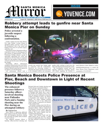 Santa Monica Mirror / Yo! Venice: Aug 28 - Sep 03, 2026