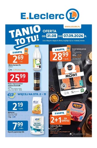 E.Leclerc gazetka od 31.08 do 7.09.2026