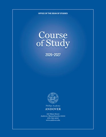 Phillips Academy Course of Study