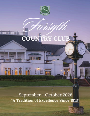 September & October 2026 Newsletter