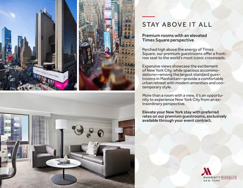 New York Marriott Marquis Guest Room Brochure