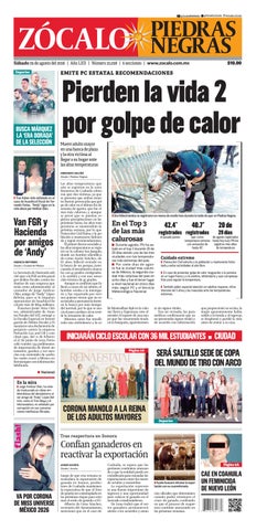Piedras Negras 29 de agosto de 2026