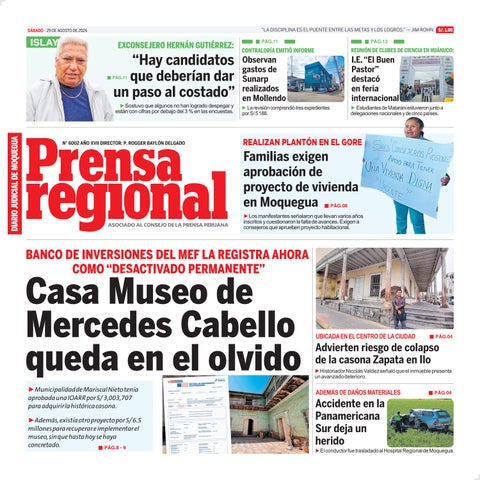 La Prensa Regional – Sábado 29 de agosto de 2026