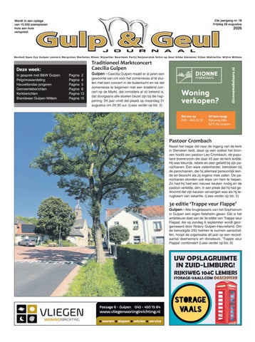 Gulp en Geul Journaal van vrijdag 28 augustus 2026