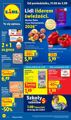 Lidl gazetka od 31.08 do 2.09.2026