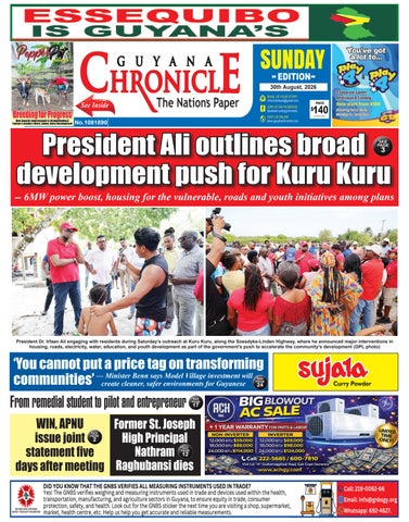 Guyana Chronicle E-Paper 30-08-2026