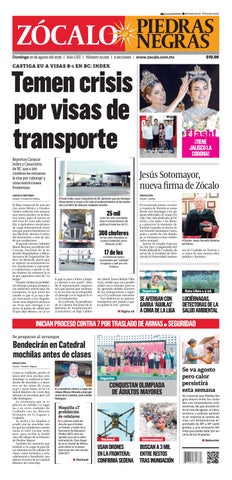 Piedras Negras 30 de agosto de 2026
