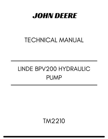 TM2210 - JOHN DEERE LINDE BPV200 HYDRAULIC PUMP TECHNICAL MANUAL