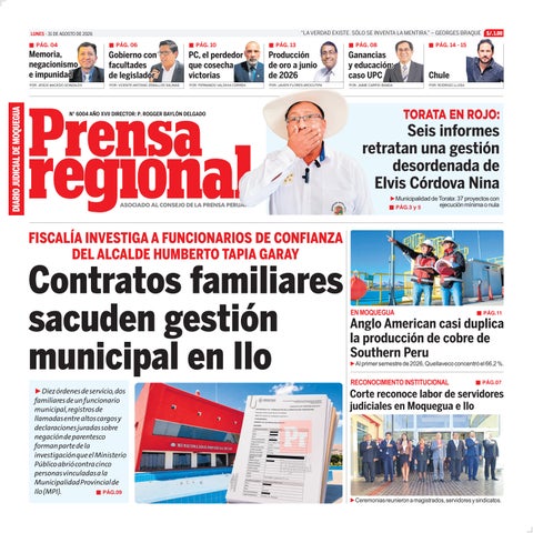 La Prensa Regional – Lunes 31 de agosto de 2026