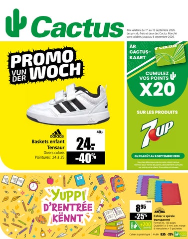 Dépliant Cactus du 01.09.2026