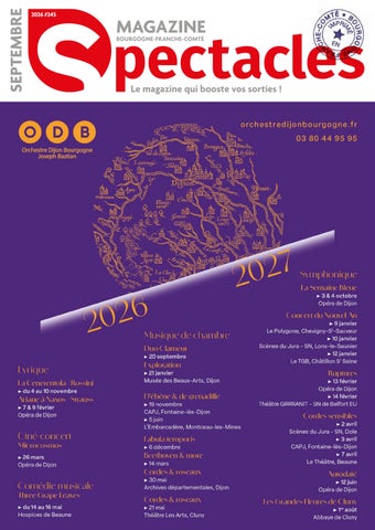 Magazine Spectacles - Bourgogne-Franche-Comté - n°245 - Septembre 2026