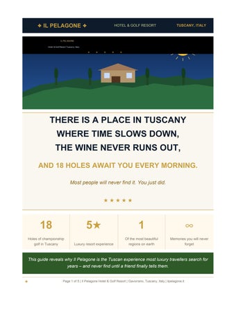 Il pelagoen Golf Resort 