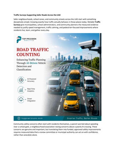 Traffic Surveys Supporting Safer Roads Across the UAE