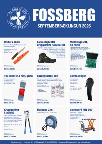 September bæklingur Fossberg