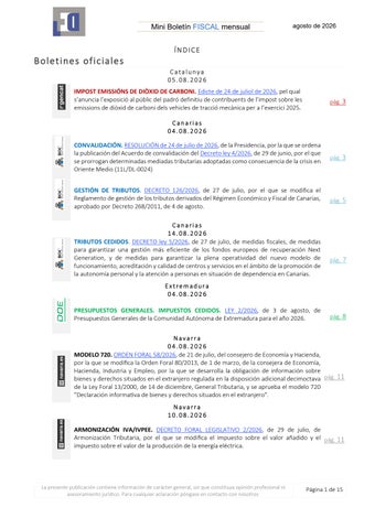 Mini Boletín mensual FISCAL Agosto/2026 - www.gabinetedelaorden.com