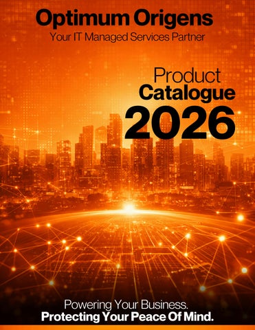 Optimum Origens Product Catalogue 2026 - NEW