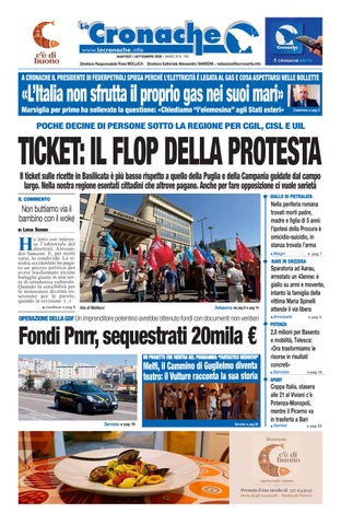 Cronache del 1 settembre 2026