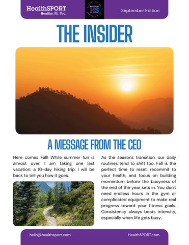 The INSIDER — September Edition cover