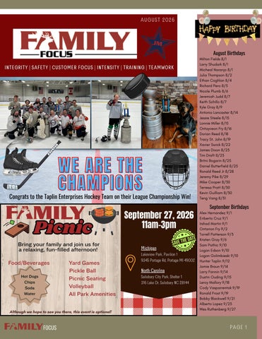 Family Focus Newsletter August 2026