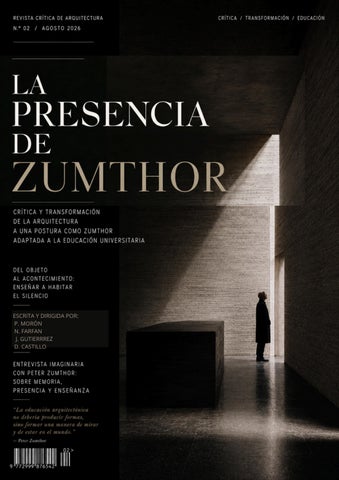 LA PRESENCIA DE ZUMTHOR