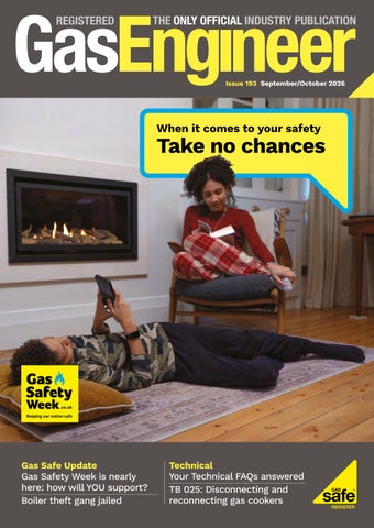 Registered Gas Engineer Sep/ Oct 2026