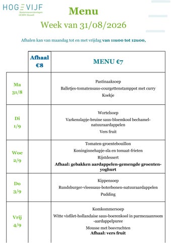 LDC Menu september 2026