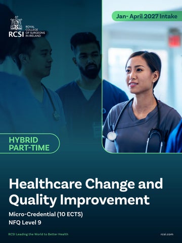 Healthcare Change and Quality Improvement (Micro-Credential) Brochure - 2027 Intake