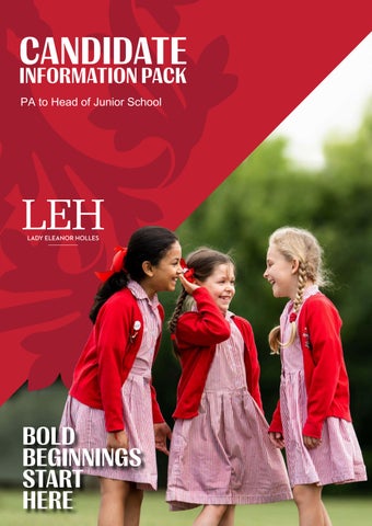 PA to Head of Junior School Recruitment Pack - August 2026