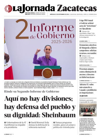 La Jornada Zacatecas 02 de Septiembre de 2026