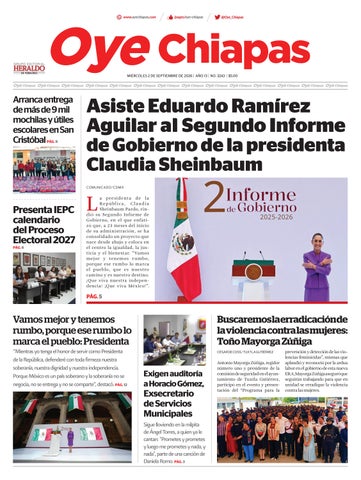 Oye Chiapas 2 de Septiembre de 2026
