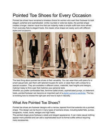 Pointed Toe Shoes _  The Ultimate Style Guide